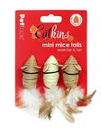 Petface (Catkin's by Petface) Mini Mice Tails Cat Toy, 3-Piece