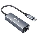 BENFEI USB-C to Ethernet Gigabit Adapter with 100W Power Delivery, Thunderbolt 3/4 to RJ45 Ethernet LAN Network Adapter Compatible with iPhone 15 Pro/Max, MacBook Pro/Air 2023, iPad Pro, iMac