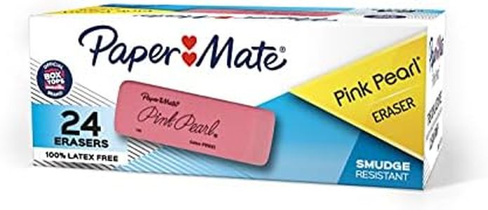 Paper Mate Pink Pearl Erasers, Medium, 24 Count