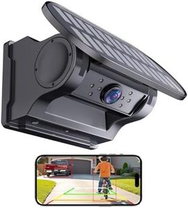 7JI WiFi Magnetic Solar Wireless Backup Camera, 10000mAh Rechargeable 1080P Rear View Camera for Truck RV Trailer Car, DVR Recording Night Vision, IP68 Waterproof, Easy Installation