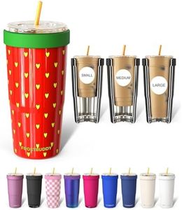 Frost Buddy Togo Buddy 30 oz Stainless Steel Vacuum Insulated Tumbler To Go Coffee Cup – Iced Coffee Sleeve, Travel Mug, Thermal Cup for Hot & Cold Drinks, Dunkin Cup (Strawberry Kiss)