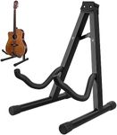 DkOvn 1 Pack Guitar Stand, A-Frame Folding Guitar Stand with Non-Slip Rubber and Foam Arms, Metal Guitar Stand for Acoustic Guitar, Electric Guitar, Bass, Ukulele, Banjo(1 Pack, Model B)