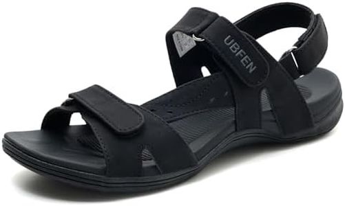 UBFEN Womens Hiking Comfortable Outdoor Walking Sport Water Sandals | Lightweight With Adjustable Straps, Arch Support, and Cushioned Insole – Summer Beach Vacations, Travel, Camping, and Golf