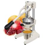 Gowintech Commercial Heavy Duty Cast Iron Hand Press Manual Orange Citrus Lemon Lime Grapefruit Pomegranate Fruit Juice Squeezer Machine White