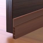 AJAGIYA STORE Silicon Door Bottom Sealing Strip, Self Adhesive Door Gap Filler Rubber, Door Bottom Sealing Strip Guard, Protector from Cockroach, Air & Dust 1 Meter (Brown, 1 Meter - Pack of 1)