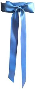 2" Wide Simple Classic Colorful Ribbon Sash for Dress Wedding Dress Sash Belt Plus Size(Dusty Blue)