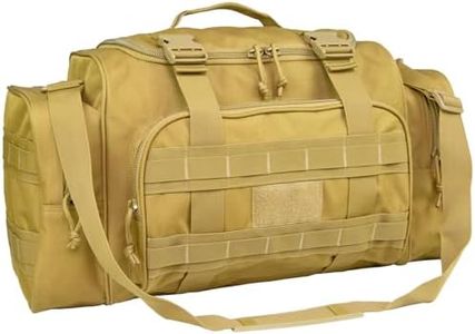 APRILBAY Duffel Bag – Heavy Duty Tactical Gym Bag for Men, Splashwater-Proof Weekender Travel Bag for Basketball, Football, Soccer, Hiking, and Hunting (Khaki)