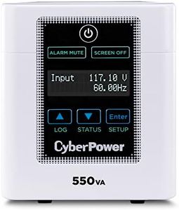 CyberPower M550L Medical-Grade UPS System, 550VA/440W, 4 Outlets, AVR, Tower, White