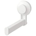 IKEA TISKEN Polycarbonate Plastic Toilet roll Holder with Suction Cup (White, Standard)