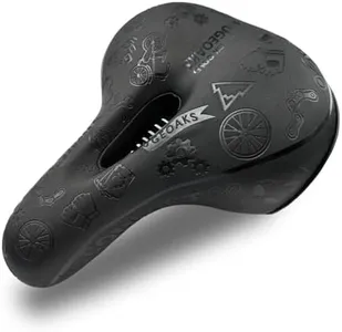 HUGEOAKS Large Bike Seats for Men and Women, Comfortable Bicycle Seat, Bike Saddle, Bike Seats for Mountain Bike, Road Bike, Exercise Bike, DH, BMX (City)