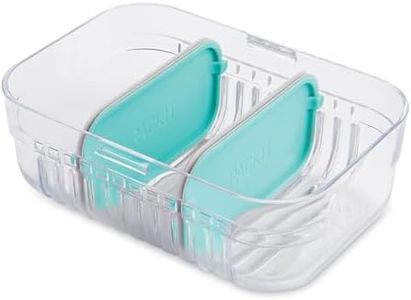 PACKIT Mod Bento Lunch Box - Airtight Food Storage Container with Up to 3 Compartments, Leak-Resistant Lid, Freezer & Dishwasher Safe, Microwavable (Remove Lid) - Ideal for Adults and Kids - Mint