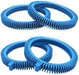 AMI PARTS 896584000-143 Blue Front Tires Kit with Super Hump& 896584000-082 Blue Standard Back Tire Replacement Part for Pool Cleaners(Pack of 2 Each)