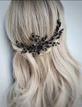 Aimimier Bridal Black Crystal Hair 