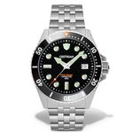 Cestrian Dive Series Automatic Black Dial Ceramic Bezel Steel Bracelet 300M Water Resistant Mens Watch