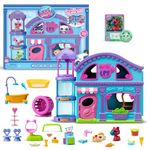 Littlest Pet Shop Bandai Series 2 Pet Shop Playset | LPS Playset With 2 Pet Mini Figures 20 Accessories 1 Collector Card And 1 Virtual Code | Animal Collectable Kids Toys For Girls And Boys