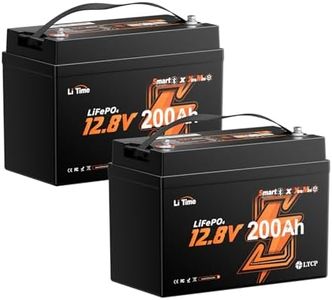 Litime 12V 200Ah LiFePO4 Battery Bluetooth, 12 Volt Lithium Trolling Motor Battery with Low Temp Protection, Up to 20000 Deep Cycles, Built-in 200A BMS for Marine, Boat, RVs & Yacht (Group 31+)