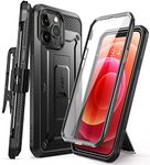 SUPCASE Unicorn Beetle Pro Series Case for iPhone 13 Pro (2021 Release) 6.1 Inch, Built-in Screen Protector Full-Body Rugged Holster Case Black