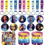 lalamia Wish Birthday Decorations, 80 Pcs Wish Party Favors Include 10 Bracelets, 10 Button Pins, 10 Keychains, and 50 Stickers, Wish Decorations for Party