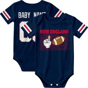 KREDE New England Baby Clothes Custom Name Bodysuit for Baby Boy Gifts
