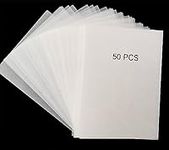 50PCS Heat Shrink Plastic Sheets, Shrink Film Sheets Blank Shrink Art Film Paper, Sanded Shrink Film Papers Shrinky Art Paper Crafts Set for Kids Creative Craft DIY Ornaments Keychains (7.9X5.7inch)