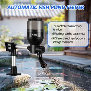 Hygger Automatic Fish Feeder – Large 5.5L Programmable Pond Feeder with LCD