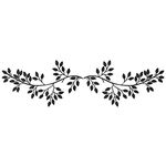 Hotop 2 Pieces Metal Tree Leaf Wall Decor Vine Olive Branch Art Wrought Iron Scroll Sculptures Above The Bed, Living Room, Outdoor Decoration (Black)