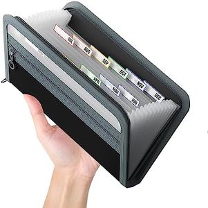 Ansook Coupon Receipt Organizer,13 Pockets Small Accordian File Organizer Holder, Glove Box Organizer,Monthly Budget Planner Organizer