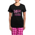 CafePress 50 & Fabulous Women's Dark Pajamas Womens Novelty Cotton Pyjama Set, Comfortable PJ Sleepwear