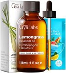 Gya Labs Lemongrass Essential Oil for Diffuser - Huge 4 Fl Oz - 100% Pure Natural Lemongrass Oil for Hair - Lemongrass Oil Essential Oil for Skin, Herbaceous, Earthy & Zesty Scent for Candle Making