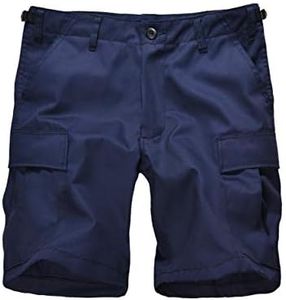 Backbone Mens Army Tactical Military BDU Camouflage Shorts Work Fishing Camping Casual Cargo Shorts (Navy, Size 42)