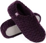 FamilyFairy Women's Memory Foam Slippers Lightweight Cozy Closed Back Slippers Washable House Shoes Indoor Outdoor (5-6, Purple)