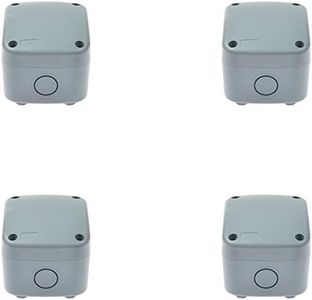 SuperInk 4 Pack Dustproof Electrical Junction Box Connector 5 Pole Waterproof Enclosure Case fit 20mm Cable Gland for Outdoor Use (86x74x62mm) IP66 Rated