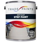 Anti-Slip Doorstep & Floor Paint - Suitable For Brick, Concrete, Masonry, Wood, Metal Surfaces - Step & Floors (Dark Grey, 1 Litre)