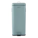 Charles Bentley 30L Steel Square Retro Kitchen Pedal Waste Bin Heritage Green