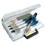 STANLEY 4 Piece Chisel Set Includes 6 12 18 25 mm High Carbon Steel Blade Chisels with Sharpening Stone and Oil 0-16-130