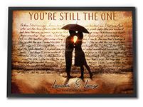 Any Song First Dance Wedding, Anniversary, Birthday or Valentine's Day Gift, Framed or Unframed Song Lyrics Print, Gifts for her gifts for him, 1st wedding anniversary, 10th wedding anniversary