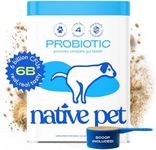 Native Pet Probiotic for Dogs - Vet Created Powder Digestive Issues Dog Probiotics + Prebiotic Bone Broth 232 Gram 6 Billion CFU - Dog Supplies - Powder Prebiotics and Probiotics Dogs Love! (16.4 oz)