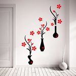 DreamKraft Flower Pots' Wall Sticker (Multi)