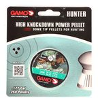 Gamo 6320824BL54 Hunter Pellets (Round Nose) .177 Cal. Tins of 250 - Blister Black