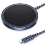 NEEKFOX Magnetic Wireless Charger,15W Max Fast Wireless Charging pad, Mag-Safe Charger for iPhone 15/14/13/12/11/X/XR/Xs/8, AirPods Pro, Samsung Galaxy and other Devices-Deep Blue