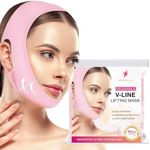 VENUS VISAGE V Line Lifting Mask – Invisible Face Strap, Chin Up Mask, Face Lifting Belt Neck Tape lift for jawline firming and Tightening Contour (Pink)