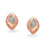 Mia by Tanishq 14KT 2 Colour Gold and Diamond Stud Earrings for Women