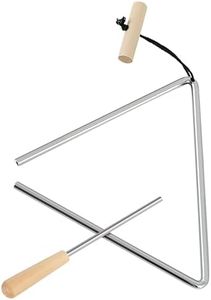 EASTROCK Triangle Instrument, Rhythm Steel Triangles Music Instrument Hand Percussion Triangles with Striker (8 Inch)