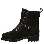 BEARPAW Women's Alicia Black Size 10 | Women's Mid-Calf Boot | Women's Lace-up Boot | Comfortable Winter Boot