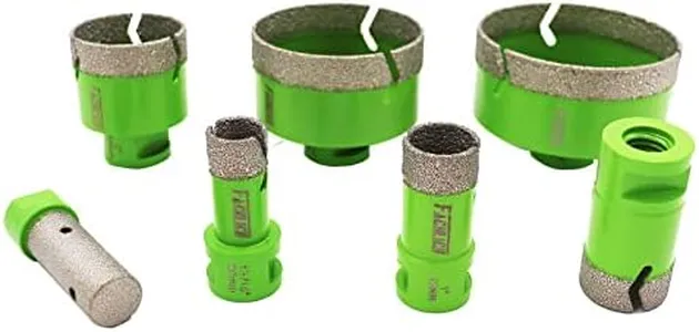 FACHLICH Diamond Core Drill Bits Set - Tile Hole Saw Kit 20/25/32/50/75/90mm with 20mm Diamond Finger Bit for Porcelain Ceramic Tile Granite Marble