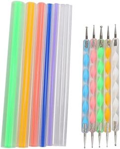 Lrtzizy Mandala Dotting Tools Set for Painting Rocks,Painting Rocks Dot Kit,Acrylic Stick,Point Drill Tool,Stencil DIY Wall Art