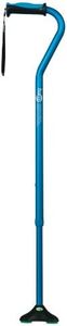 Hugo Mobility Quadpod Offset Cane with Ultra Stable Cane Tip, Aquamarine