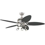 Westinghouse 7223100 Xavier II Indoor Ceiling Fan with Light, 52 Inch, Brushed Nickel