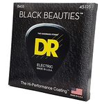 DR Strings BKB5-45 BLACK BEAUTIES™ BLACK Colored Bass Strings: 5String Medium 45125