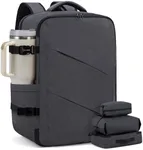 LOVEVOOK Carry on Travel Backpack, Large 50L for Men & Women Flight Approved with USB Charging Port&3 Packing Cubes, Large Suitcase Water Resistant Luggage Daypack Business Weekender Bag, Grey